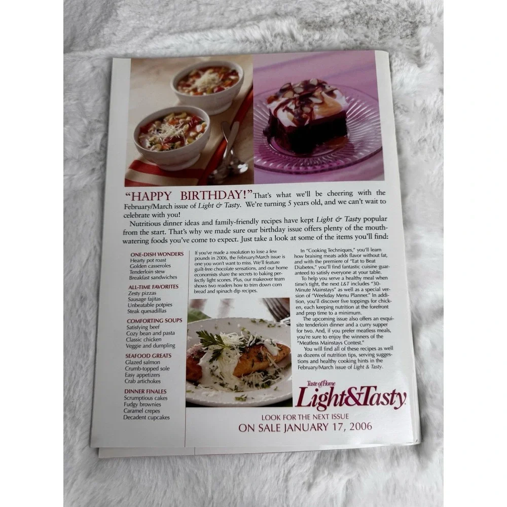 Lot of 3‎ Taste of Home Light & Tasty and Healthy Cooking Magazines 2005 2006